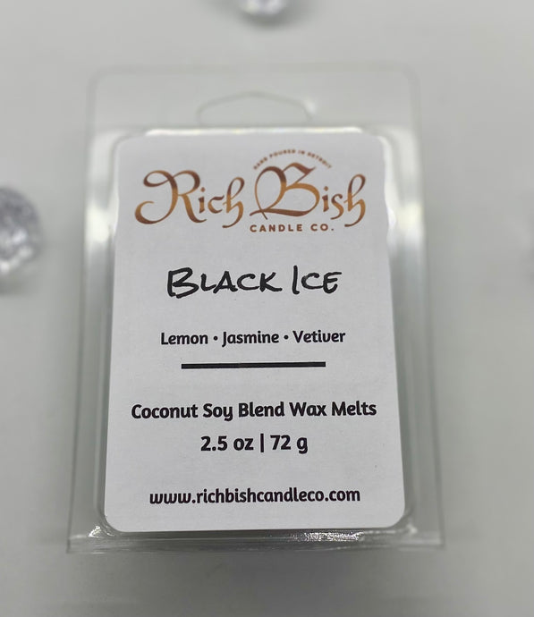 coconut soy wax melt black ice scent 