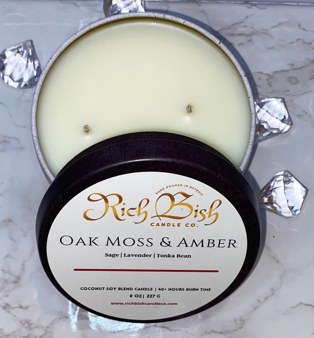 Oak Moss & Amber 8oz Candle